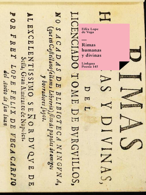 Title details for Rimas humanas y divinas by Félix Lope De Vega Y Carpio - Available